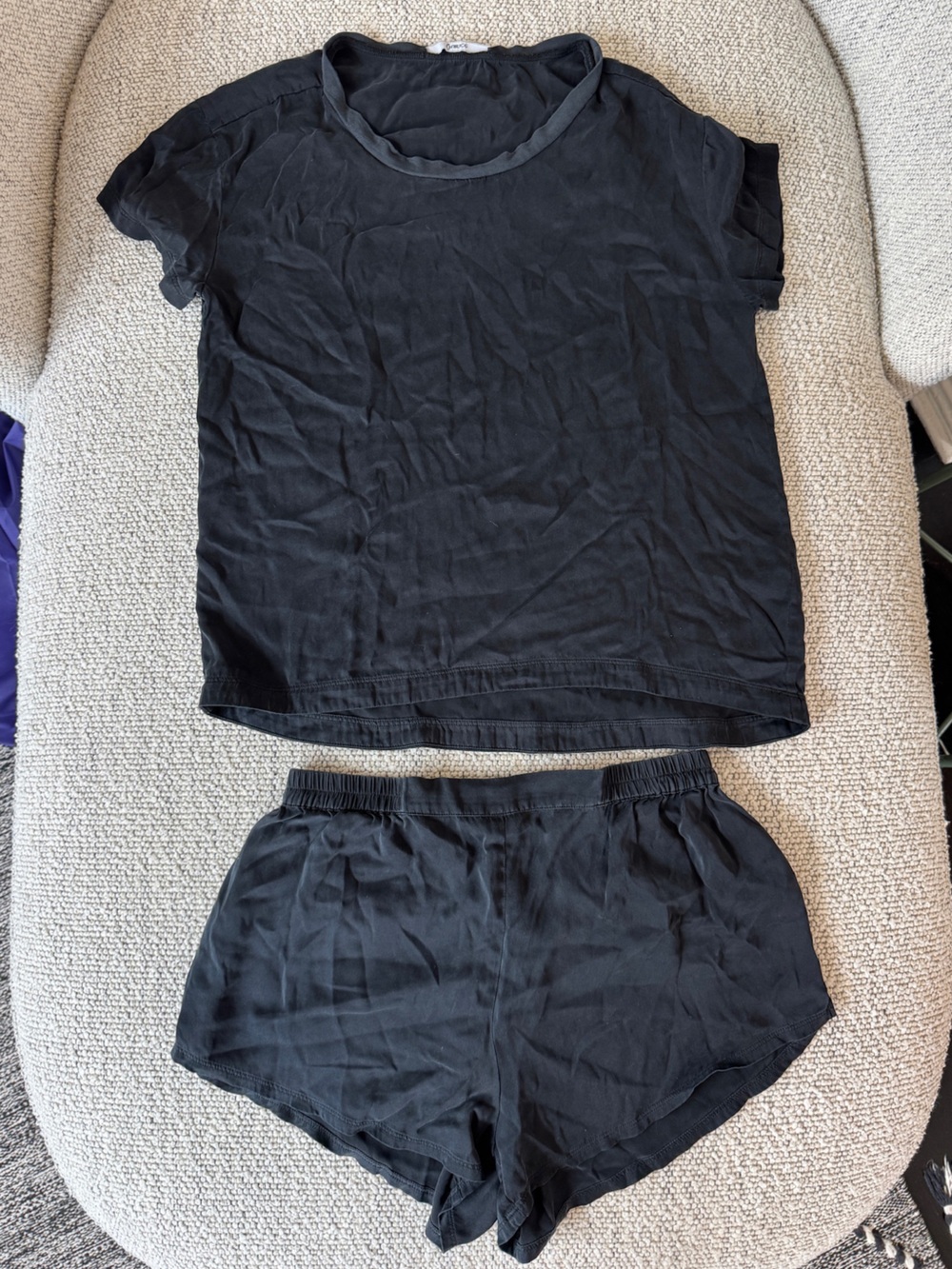 Quince 3 Piece Silk PJ Set - Picture 3 of 7
